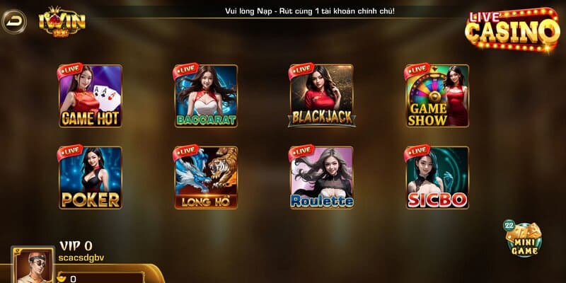 Lợi ích của việc tham gia Live casino tại iwin